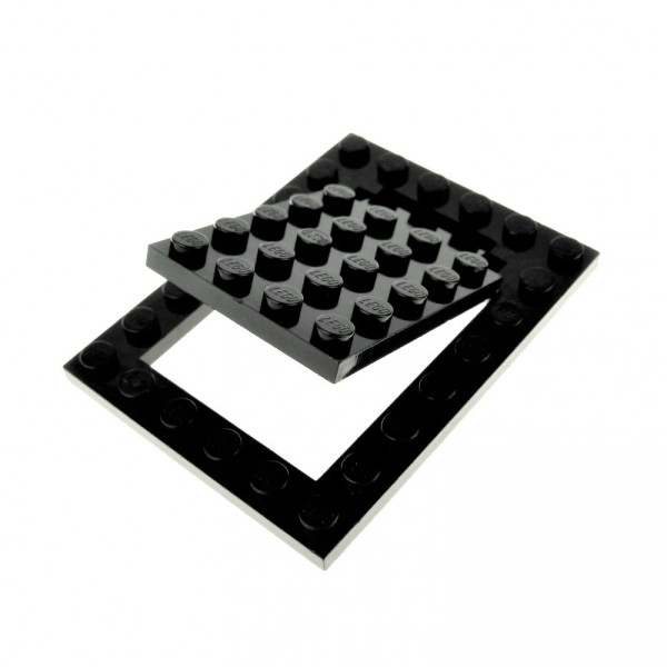 1x Lego Falltür Rahmen 6x8 schwarz Tür 4x6 kurze Pins 30042 30041