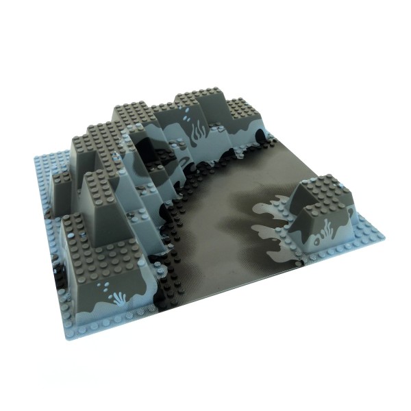 1x Lego 3D Bau Platte hell blau grau 32x32x6 Felsen Unterwasser Landschaft 6199 6024px3