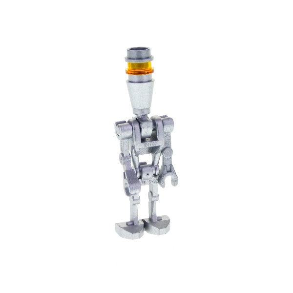 1x Lego Figur Droide metallic silber orange Star Wars Clone Assassin 8015 sw0229
