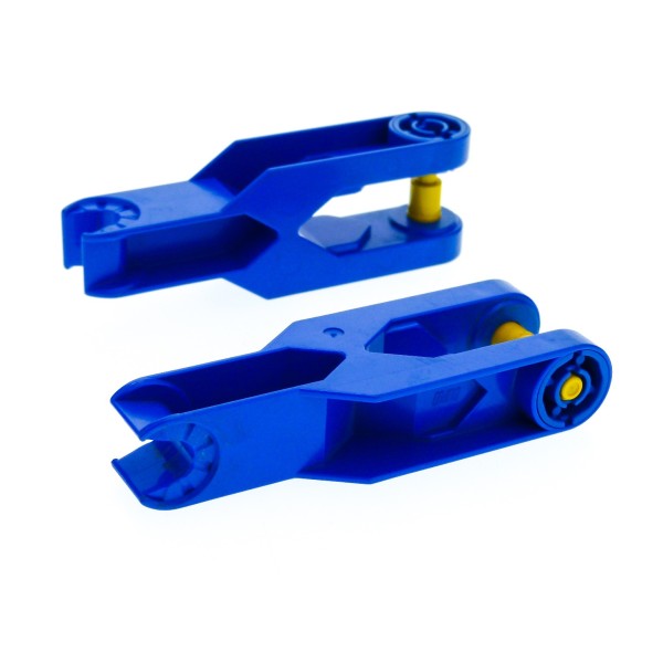 2 x Lego Duplo Toolo Stein B-Ware abgenutzt Arm Baustein Verbindung Verbinder blau 2 x 6 2x6 kurz 6275c01