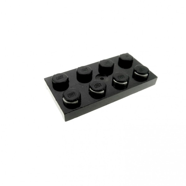 1x Lego Leiterplatte Stein schwarz 2x4 Strom Platte Kontakte Light & Sound 4757