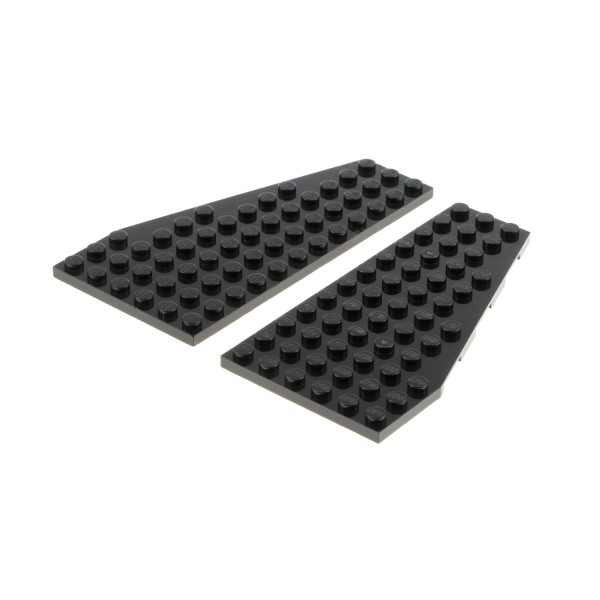 2x Lego Flügel Platten 6x12 schwarz rechts links 1 Paar Grundplatte 30356 30355
