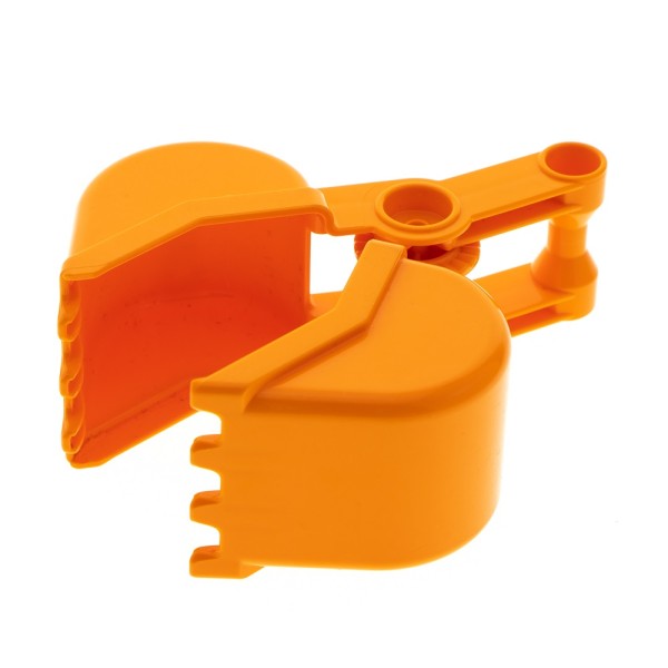 1x Lego Duplo Bagger Kran Schaufel mit Arm orange Greifer Baustelle 24876 21997