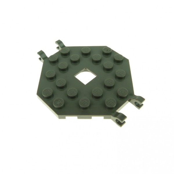 1x Lego Bau Platte 6x6 alt-dunkel grau Oktagon Schiff Mast 4 Clips 4192593 2539