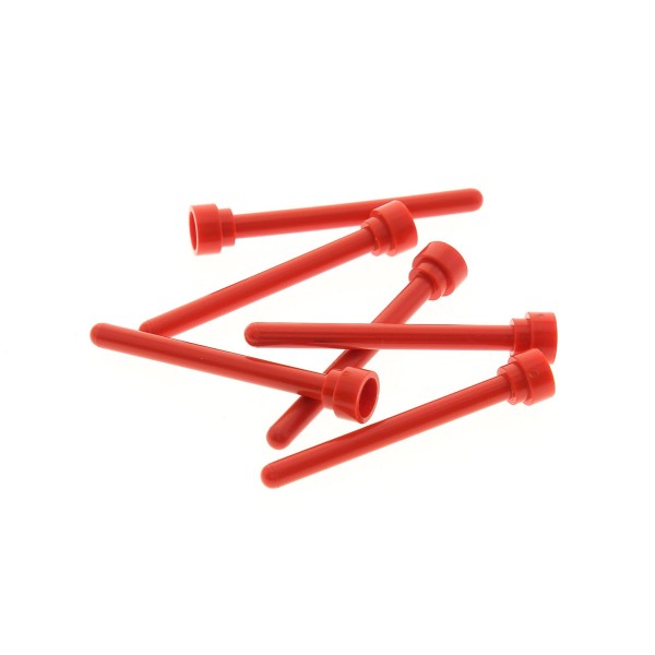 6 x Lego System Antenne rot 1x4 Stab Stange Set 9355 6345 3585 6393 6346 4280153 30064 3957
