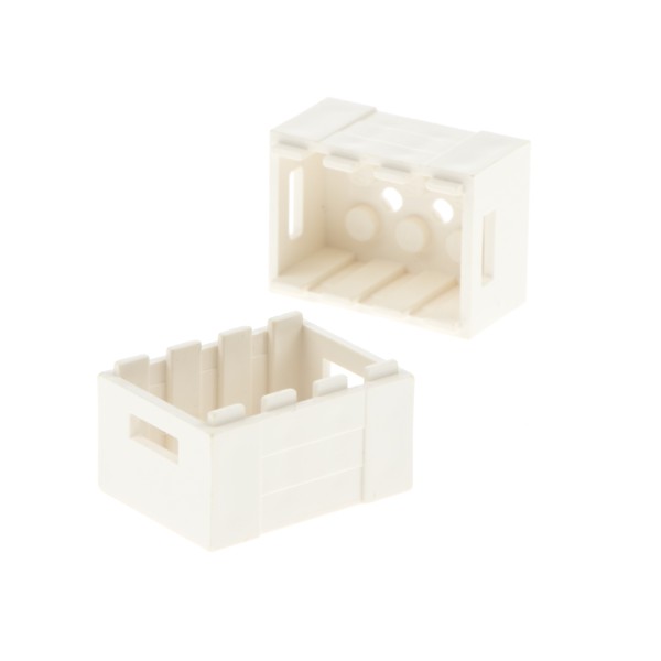 2x Lego Container Kiste 3x4x1 Griffe creme weiß Korb Box Truhe 4154863 30150