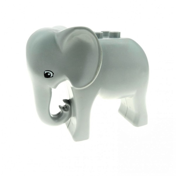 1x Lego Duplo Tier Elefant B-Ware abgenutzt neu-hell grau Safari 31159c01pb02