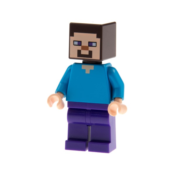 1x Lego Figur Minecraft Steve Beine violette Minifigur 973pb1813c01 min009