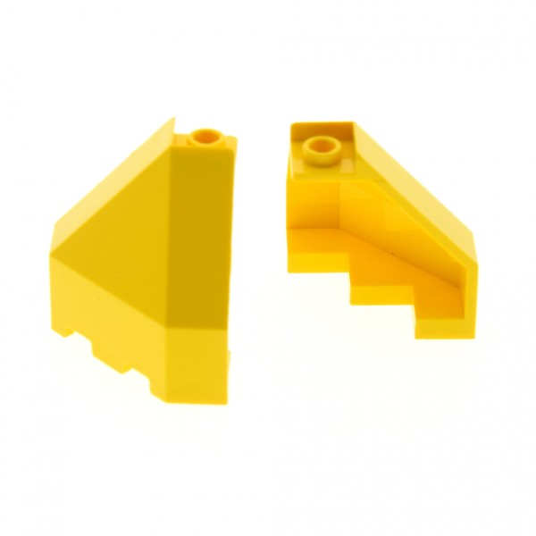 2 x Lego System schräg Stein Panele gelb 3x3x3 Ecke Kuppel 6560 Tauchboot 30079