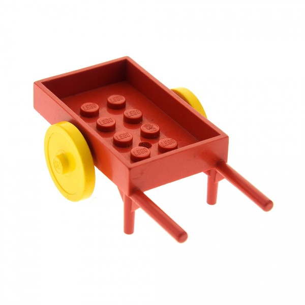1x Lego Fabuland Schubkarre rot kantig 2 Räder Garten Karre 3784 fabad6c01