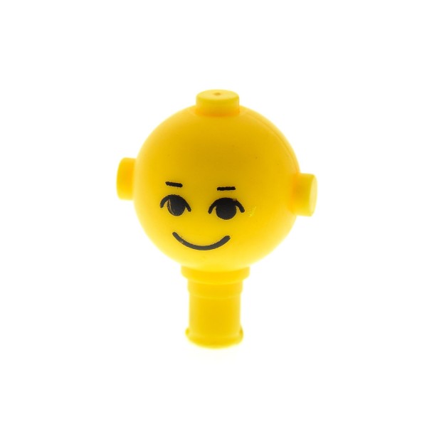 1 x Lego System Homemaker Großkopf Kopf gelb Gesicht mit Augenbrauen für Figuren Mann Frau Mutter Vater Kind Mädchen Junge 196 198 565 367 685px4
