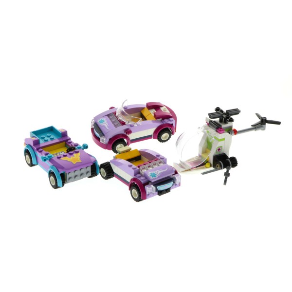 1x Lego Set Friends Auto Fahrzeuge Helikopter 3183 41013 41036 unvollständig