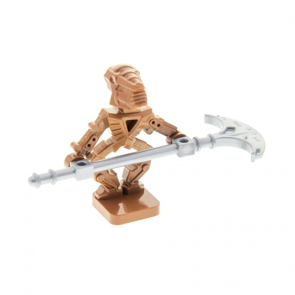 1x Lego Figur Bionicle Mini - Toa Hordika Onewa braun Waffe silber 51642 51639