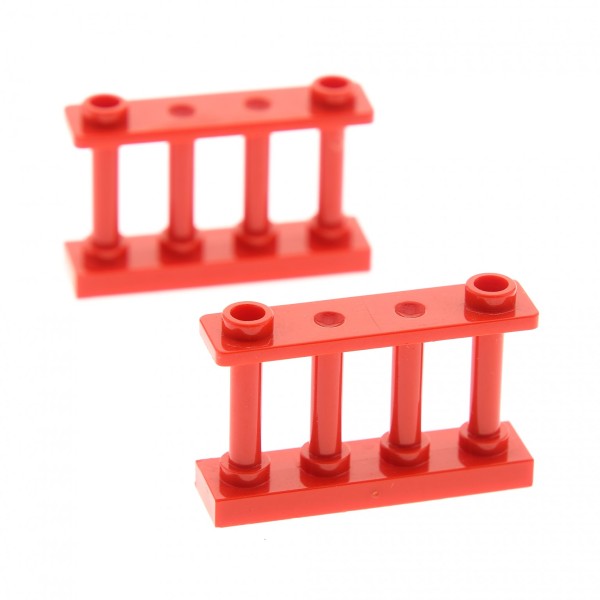 2x Lego Zaun rot 1x4x2 Spindel Gatter Zäune Absperrung 4222073 30055