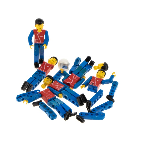 1x Lego Technic Teile Set Figuren B-Ware Mann blau rot Reißverschluss 8680 tech044