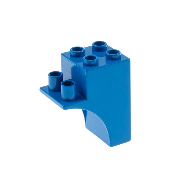 1x Lego Duplo Bogen Stein halb B-Ware abgenutzt blau Pfeiler Brücke Duphalfarch