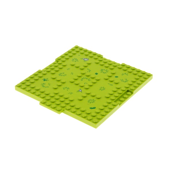 1x Lego Bau Platte modifiziert 16x16 lime grün Wiese Gras 6057715 15623pb002