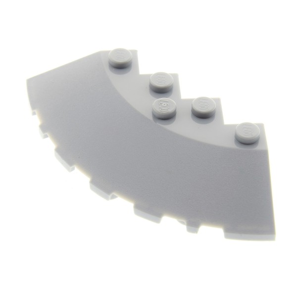 1x Lego Stein rund Tragfläche 33° 6x6x1 neu-hell grau Ecke Facette 4622336 95188