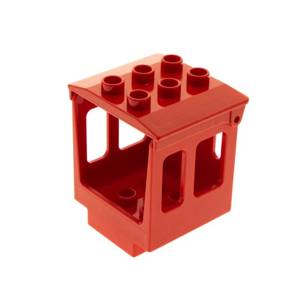 1x Lego Duplo Aufsatz Zug 3x3x3 1/2 Kabine Dach rot Lok Schiebelok 4543 92453