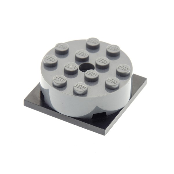 1x Lego Drehteller 4x4x1 Platte schwarz Rundstein Stein hoch grau 61485 87081c01