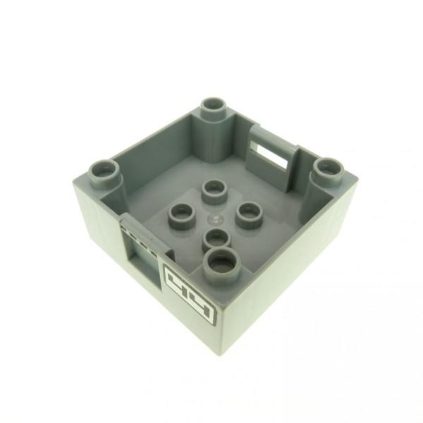 1x Lego Duplo Kiste 4x4 neu-hell grau Sticker 44 Container Unterteil 47423pb12