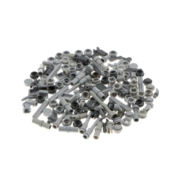 100 Lego Technic Kleinteile ca. 20g grau Pin Stecker klein zufällig gemischt
