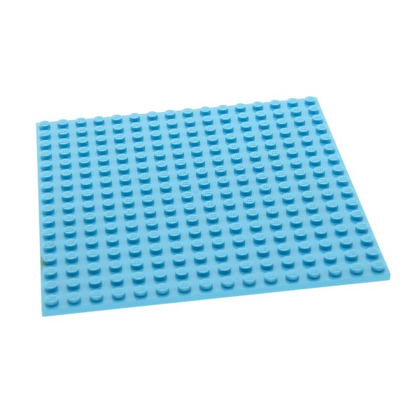 1x Lego Bau Platte 16x16 hell azur blau beidseitig bebaubar 6022011 91405