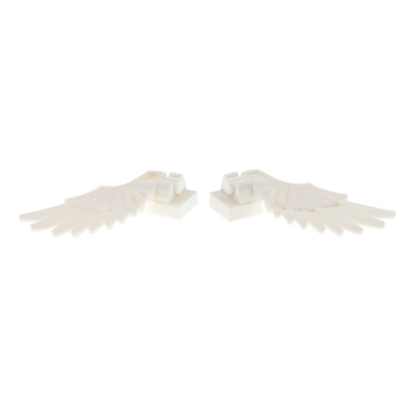 2 x Lego Figuren Zubehör Flügel weiß Vogel Feder Clip Chima 2555 6018302 11100