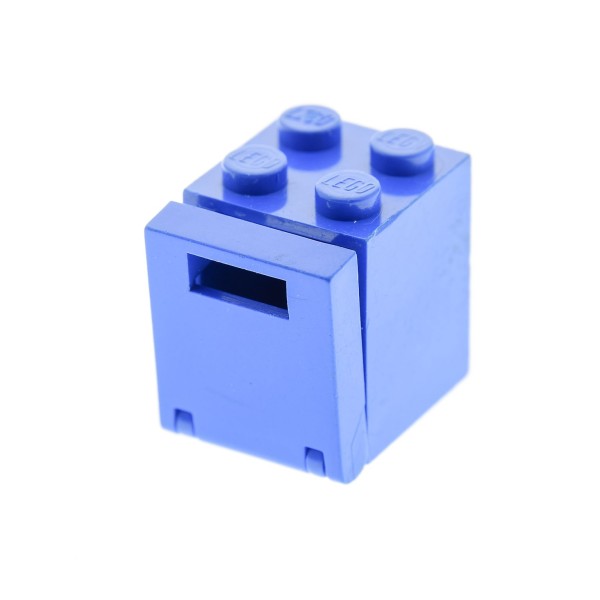1x Lego Schrank blau 2x2x2 Box Tür Deckel Klappe Briefschlitz 4346 4345a