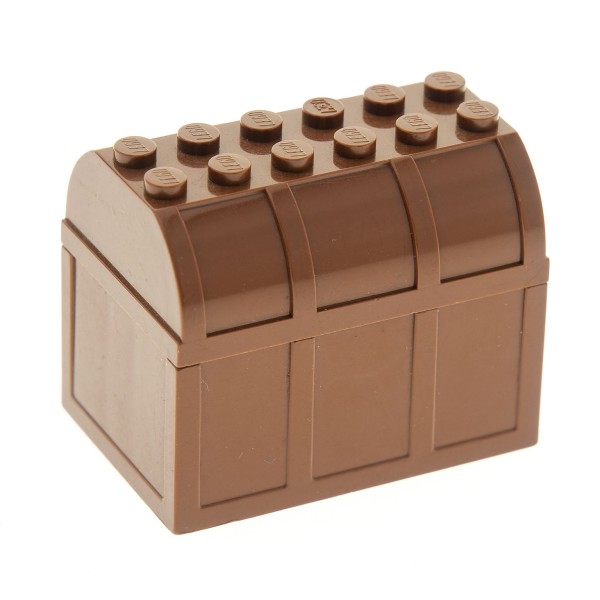1x Lego Container Kiste Truhe 4x6x2 braun Deckel 4x6x1 Schatzkiste 4237 4238