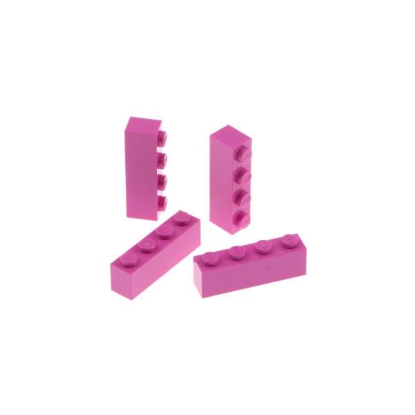 4x Lego Bau Stein 1x4 dunkel pink rosa Basis Harry Potter Set 41058 10694 3010