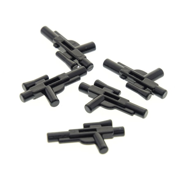 5 x Lego System Waffe Pistole schwarz kurz Blaster mit Ziel Visier Schusswaffe für Star Wars Figuren Zubehör Set Star Wars 75054 75019 75222 75157 75105 4498713 58247