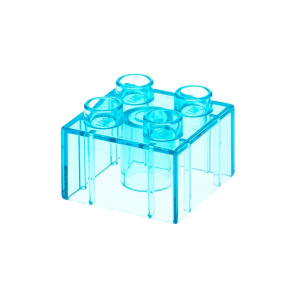 Hej hej eskalere Sprængstoffer 1x Lego Duplo Bau Glas Stein transparent hell blau 2x2 45012 31460