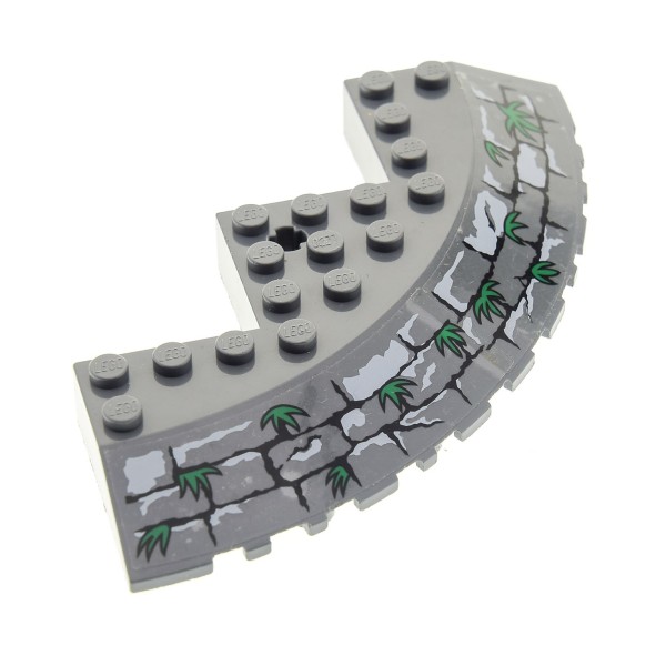 1x Lego Stein rund Tragfläche 33° 10x10 neu-dunkel grau Sticker rechts 58846pb01