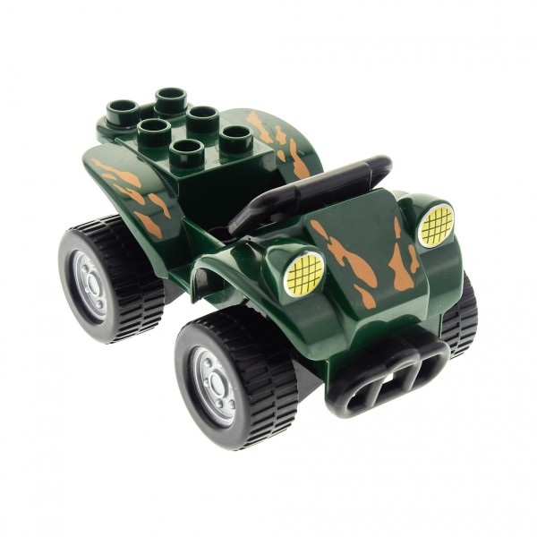 1x Lego Duplo Fahrzeug Auto Quad grün schwarz Safari 4500419 54007c03 54005pb03