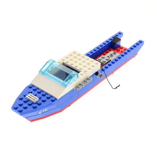 1 x Lego System Set Modell Classic Town Coast Guard 6353 Coastal Cutter Rettungsboot Hafen Kutter Schiff Boot incomplete unvollständig