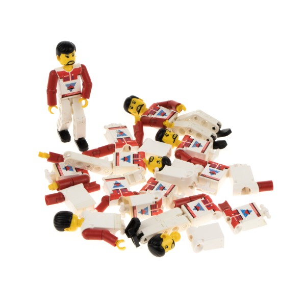 1x Lego Technic Teile Set Figuren B-Ware Mann weiß rot 8714 tech036
