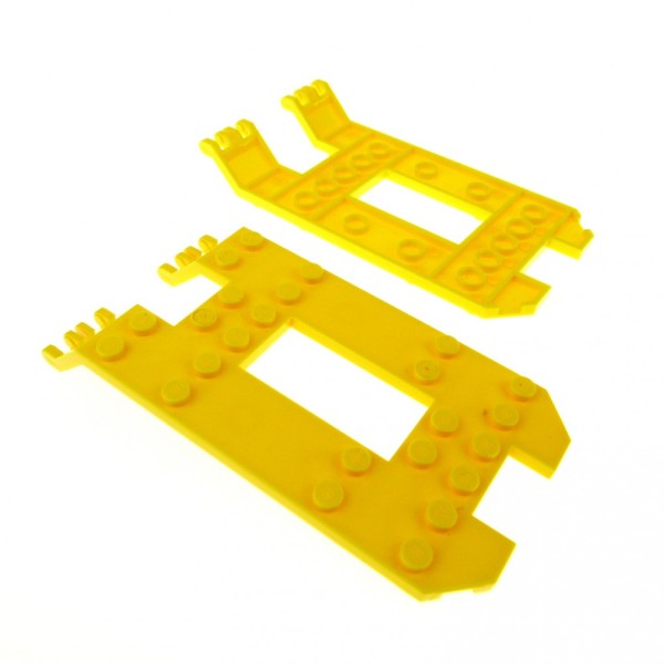 2x Lego Laderampe 6x12x1 1/3 gelb Chassis Unterbau Fahrgestell 4116802 30263