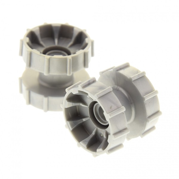2x Lego Technic Ketten Antriebsrad sehr hell perl grau Raupe Tread Hub 32007