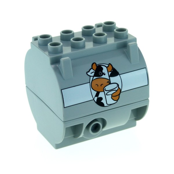 1x Lego Duplo Aufsatz Container Auto grau Milch Kuh groß 59559 59684pb02