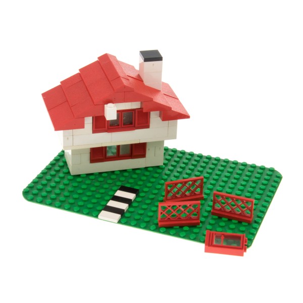 1x Lego Set Legoland B-Ware 349 Schweizer Chalet Hütte Bau Platte unvollständig