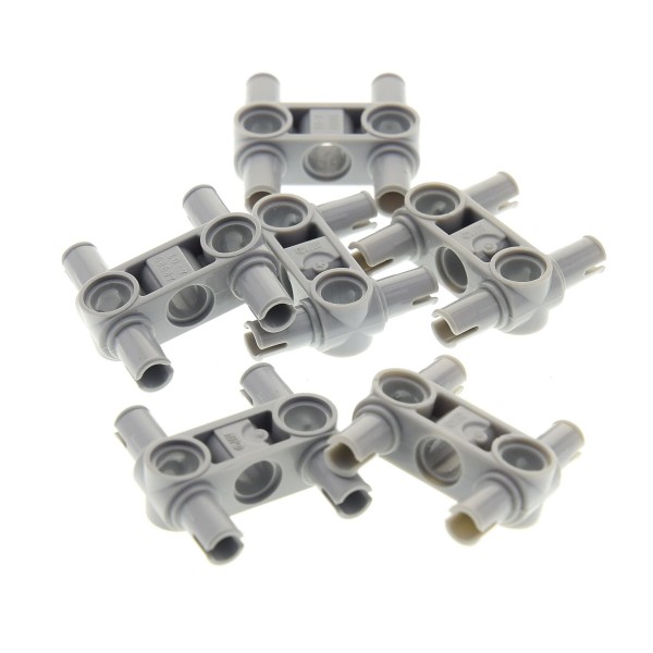 6x Lego Technic Verbinder 3L neu-hell grau 4 Pins Mindstorms 4225033 65489 48989