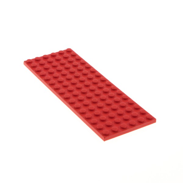 1x Lego Bau Platte 6x16 B-Ware abgenutzt rot Grundplatte Zug Set 10024 3027