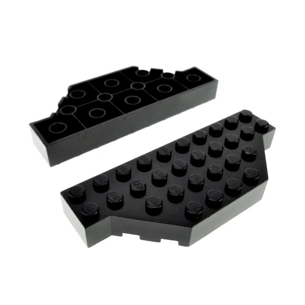 1 x Lego System Bau Stein Platte schwarz dick 4x10 Police Aufdruck 30181pb01 