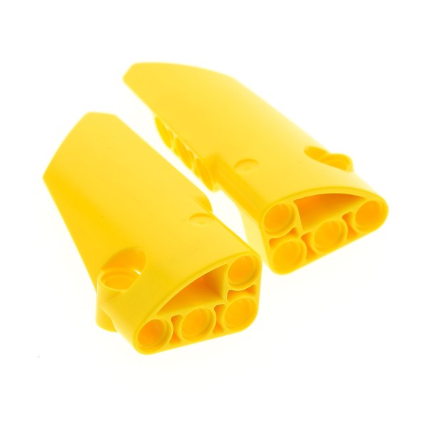 2 x Lego Technic Panele Set Paar gelb Verkleidung Seite A / B klein glatt lang Fairing # 3 / Fairing # 4 Side A B Set 42028 42030 4541057 4541950 64683 64391