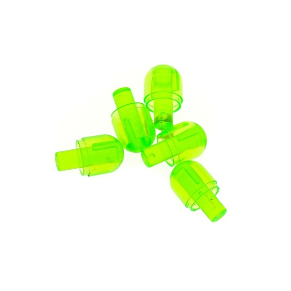 5 x Lego Bionicle Licht Stein Kappe transparent bright hell grün mit Stecker Lampen Auge Set 41130 41145 76052 75827 10245 10254 41078 44029 58176