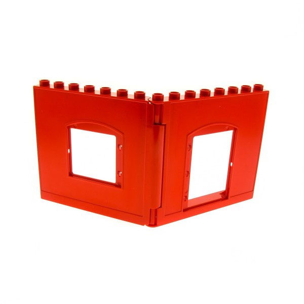 1x Lego Duplo Wand Element rot B-Ware abgenutzt Puppenhaus 51261 51260
