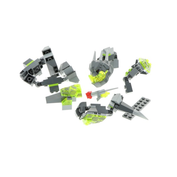 1x Lego Teile für Set Power Miners Kristall König 8962 grau grün unvollständig