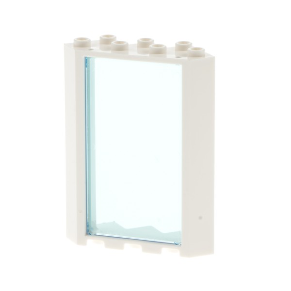 1x Lego Fenster Rahmen 4x4x6 weiß Eckfenster transparent blau Tür 57895 28327