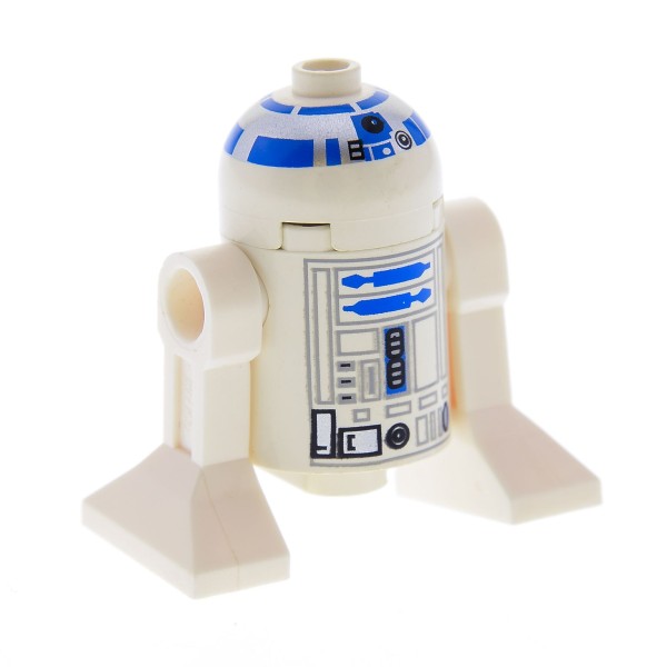 1x Lego Figur Star Wars R2-D2 Droide B-Ware abgenutzt weiß Set 7191 10144 sw0028